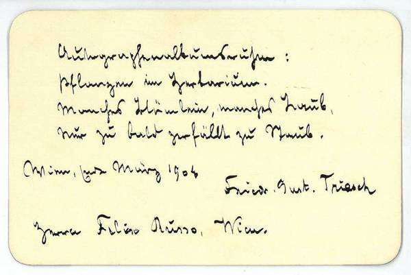 Eigenh. Albumblatt mit U.