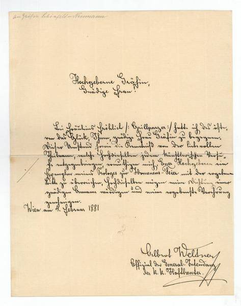 Eigenh. Brief mit U.