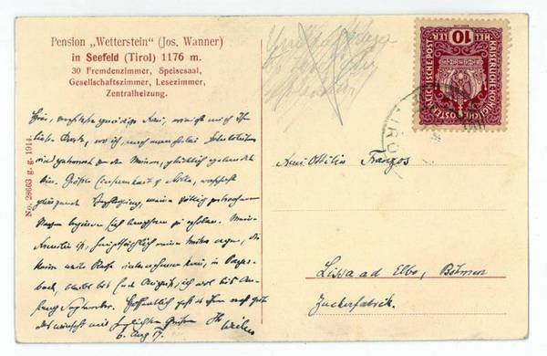Eigenh. Bildpostkarte mit U.
