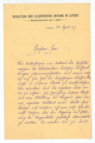 Brief mit eigenh. U.