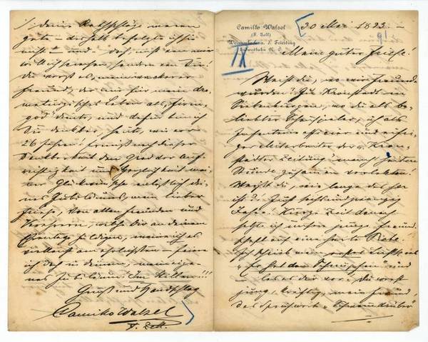 Eigenh. Brief mit U.