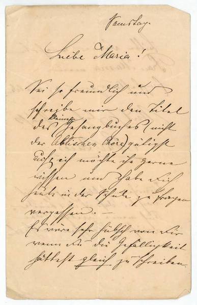 Eigenh. Brief mit U.