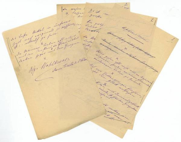 Eigenh. Schriftstück mit U.