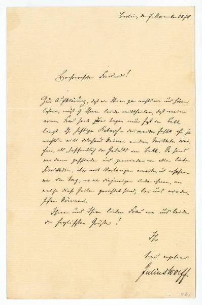 Eigenh. Brief mit U.