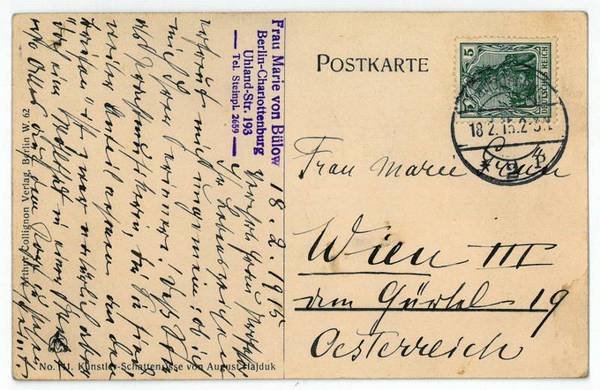 Eigenh. Postkarte m. U.