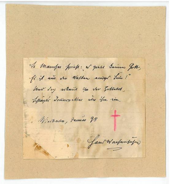 Eigenh. Albumblatt. mit U.