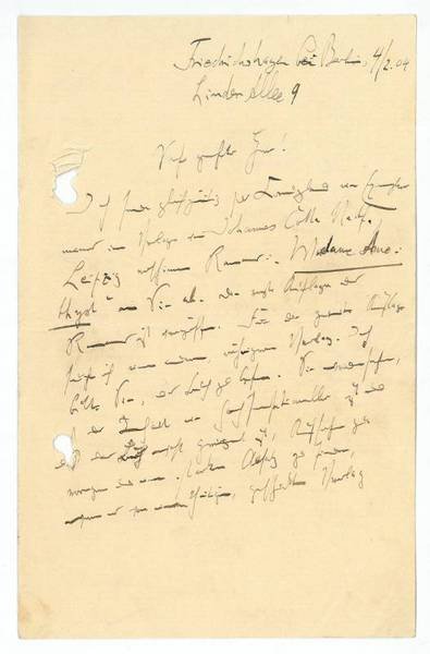 Eigenh. Brief mit U.