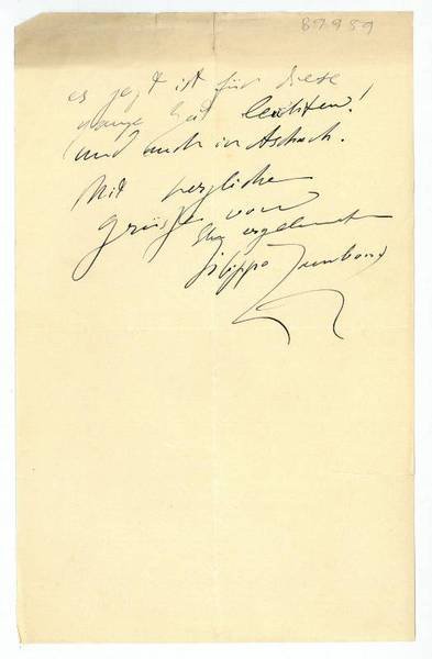 Eigenh. Brief m. U. (Fragment).