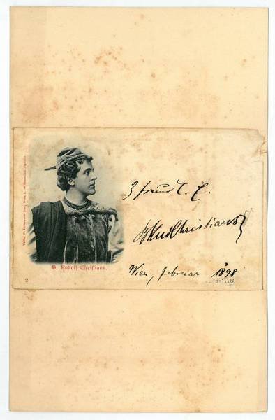 Portraitkarte mit eigenh. Widmung und U.