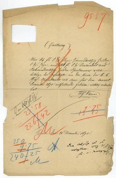 Dokument mit eigenh. U.