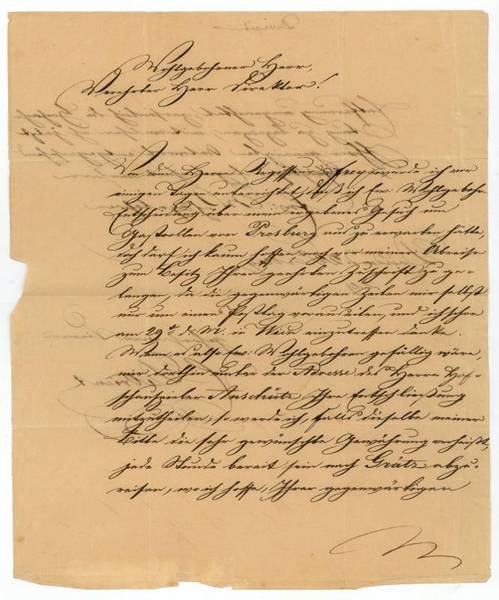 Eigenh. Brief mit U.