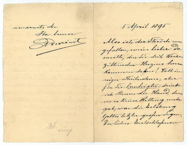 Eigenh. Brief mit U.