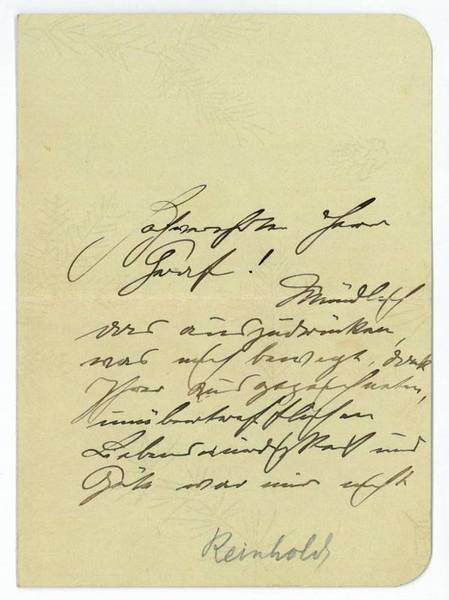 Eigenh. Brief mit U.