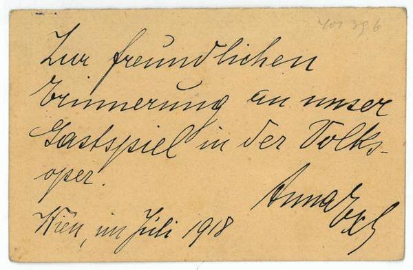 Eigenh. Postkarte m. U.