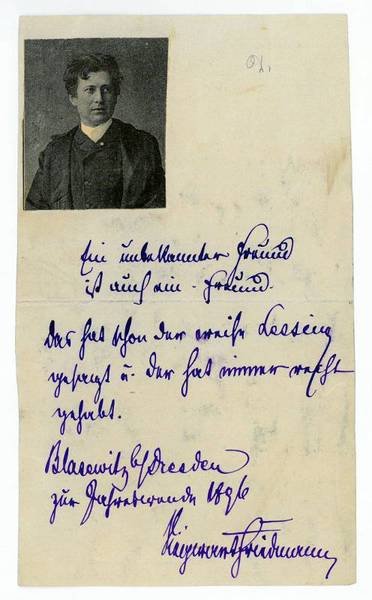 Eigenh. Albumblatt mit U.