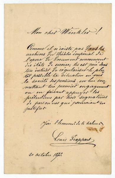 Eigenh. Brief mit U.