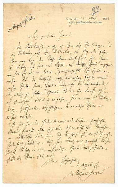 Eigenh. Brief mit U.