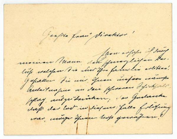 Eigenh. Brief mit U.