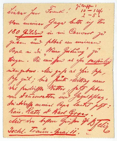 Eigenh. Brief m. U. Beiliegend Zeitungsausschnitt.