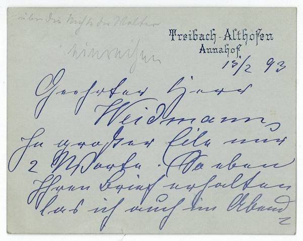 Eigenh. Brief mit U.