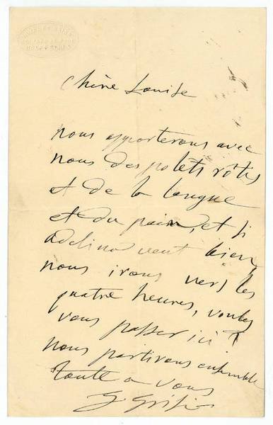 Autograph letter signed.