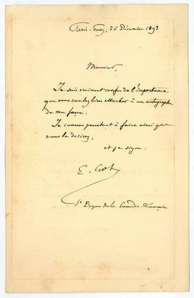 Eigenh. Widmung mit U.