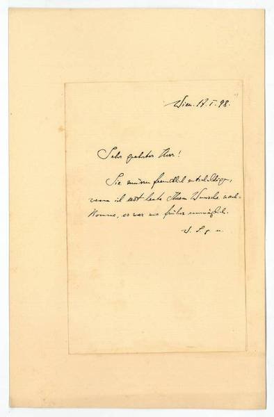 Eigenh. Widmung mit U.