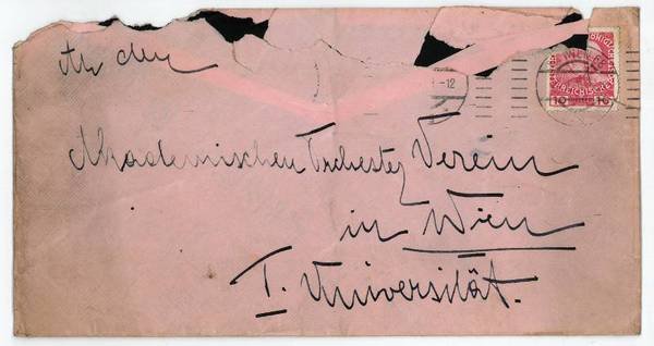 Umschlag. mit eigenh. Namenszug und Adresse.