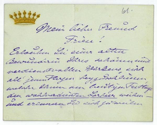 Eigenh. Brief mit U.