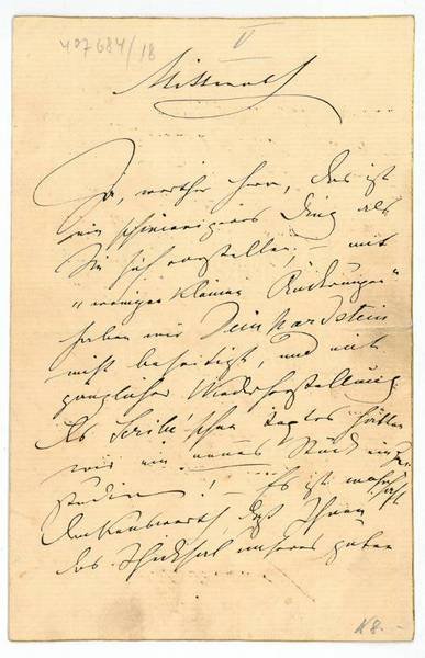 Eigenh. Brief mit U.