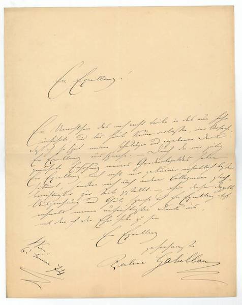 Eigenh. Brief mit U.