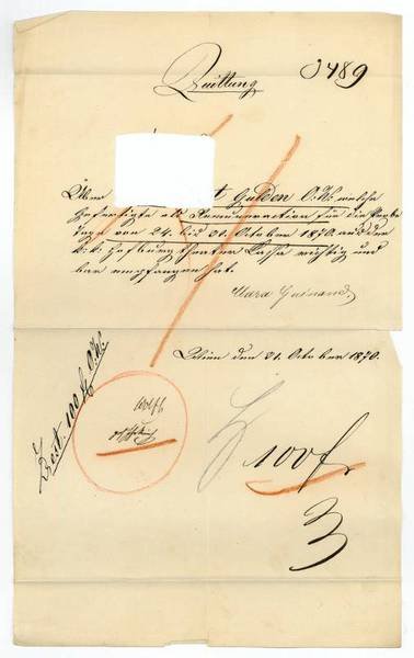 Dokument mit eigenh. U.