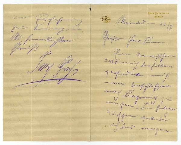 Eigenh. Brief mit U.