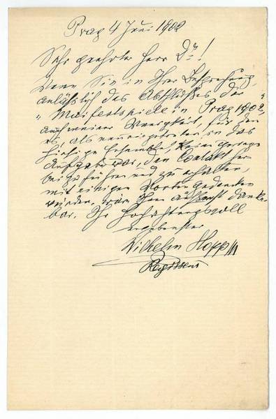 Eigenh. Brief mit U.