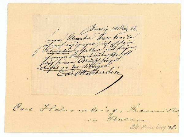 Eigenh. Widmung mit U.