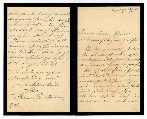 Eigenh. Brief mit U.