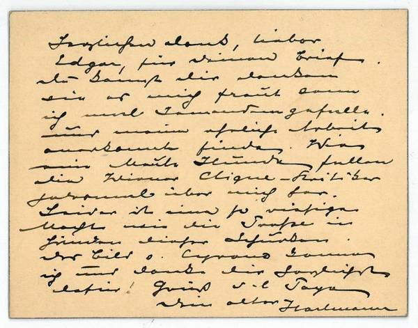 Eigenh. Brief mit U.