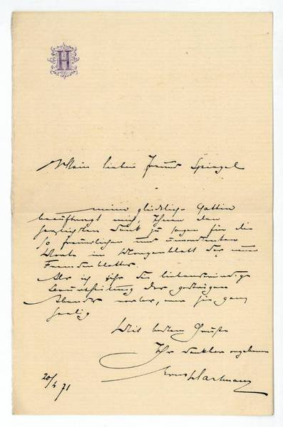 Eigenh. Brief mit U.