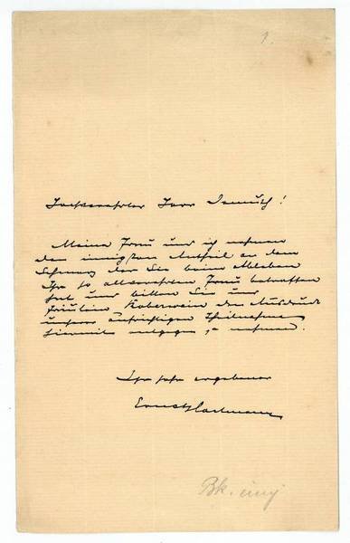 Eigenh. Brief mit U.