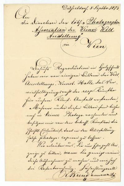 Eigenh. Brief mit U.