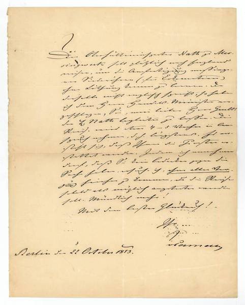 Eigenh. Brief mit U.