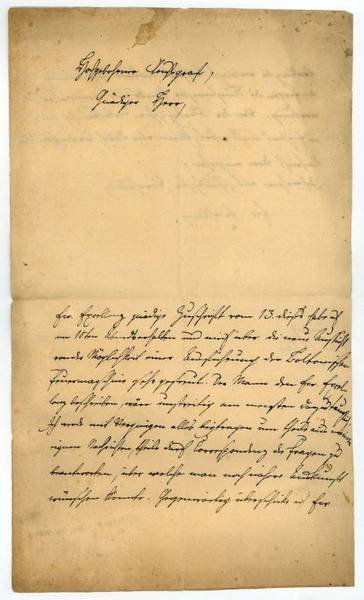 Eigenh. Brief mit U.