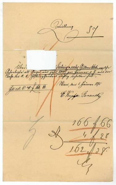 Dokument mit eigenh. U.