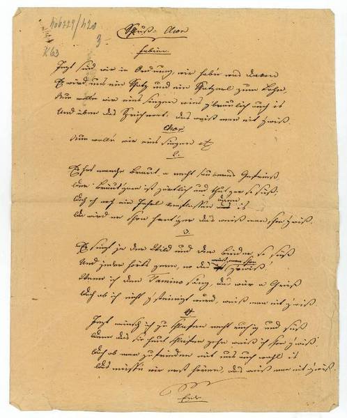 Eigenh. Schriftstück.