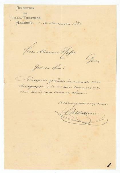 Eigenh. Brief mit U.