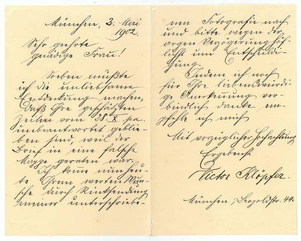 Eigenh. Brief mit U.