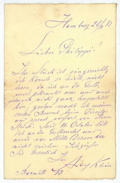 Eigenh. Brief mit U.