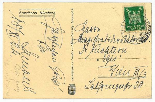 Eigenh. Postkarte m. U.