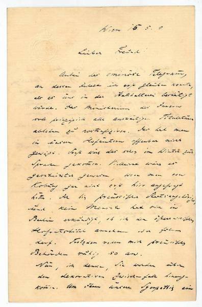 Eigenh. Brief mit U.