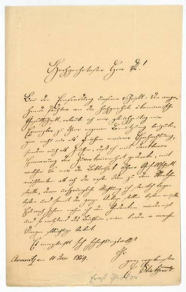 Eigenh. Brief mit U.